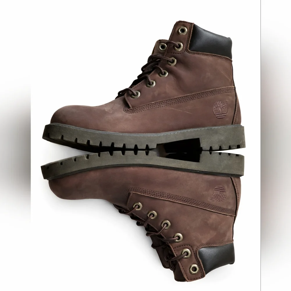 Timberland waterproof boots dark brown nubuck leather Mens US 5
